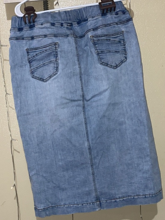 Nuggles Light Blue Denim Pencil Skirt - Picture 2 of 3